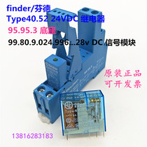 finder Relay Type40 52 24VDC Base 95 95 3 Signals 99 80 9 024 99
