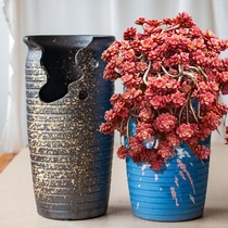 High cut shape notch cliff fleshy flowerpot cornery ceramic succulent plant extra large pottery pot small old pile flowerpot