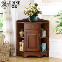 Solid Wood corner cabinet corner cabinet triangle corner cabinet wine cabinet bedroom corner cabinet dining room living room storage locker W