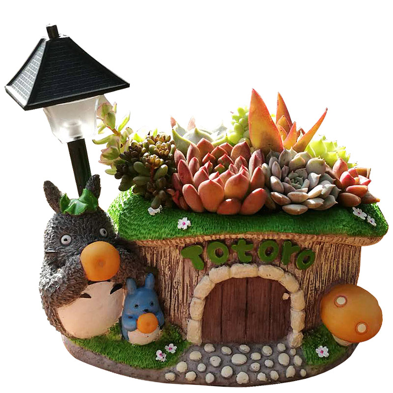 Apple sweet garden flowerpot is creative, fleshy hayao miyazaki totoro meaty plant flower pot in furnishing articles of ceramic wholesale