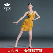 New professional Latin dance competition dress table performance training dance costume female children high-end art test tassels