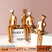 Modern light luxury figure ornaments living room office creative wine cabinet TV cabinet Crafts Home soft decorations