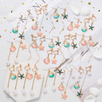 Ear clip without pierced ears Female round face thin student niche earrings Fairy forest super fairy cute sweet playful lively