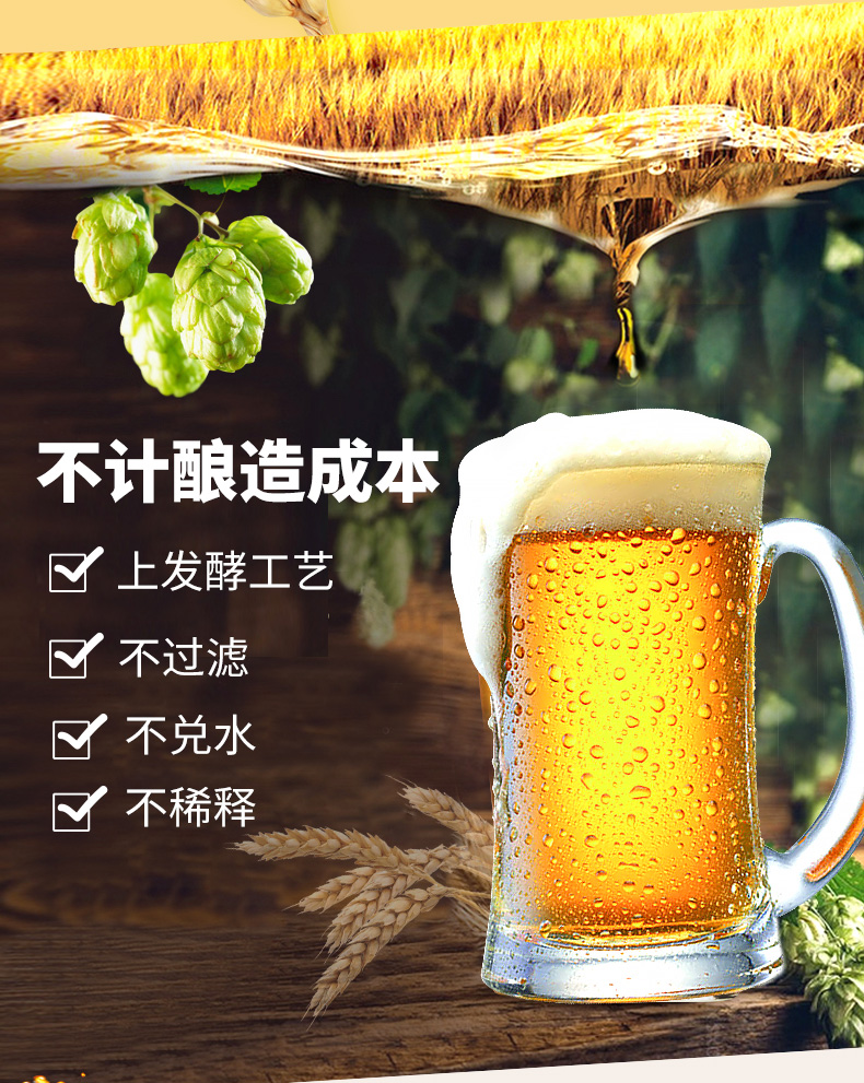 崂印象青岛特产印象精酿原浆啤酒1lx2桶