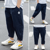 Boy casual pants Summer thin Medium Boy Pure Cotton Anti-mosquito Pants Boy Summer Pants Foreign Air Harren 90% Pants Tide