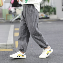Boy Anti-mosquito Pants Casual Loose Summer Children 90% Pants 2022 2022 New Fashion CUHK Scout Breath Thin