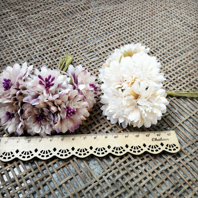 花海大diy手工材料仿真花绢花布花婚庆仿真花头饰 仙气康乃馨