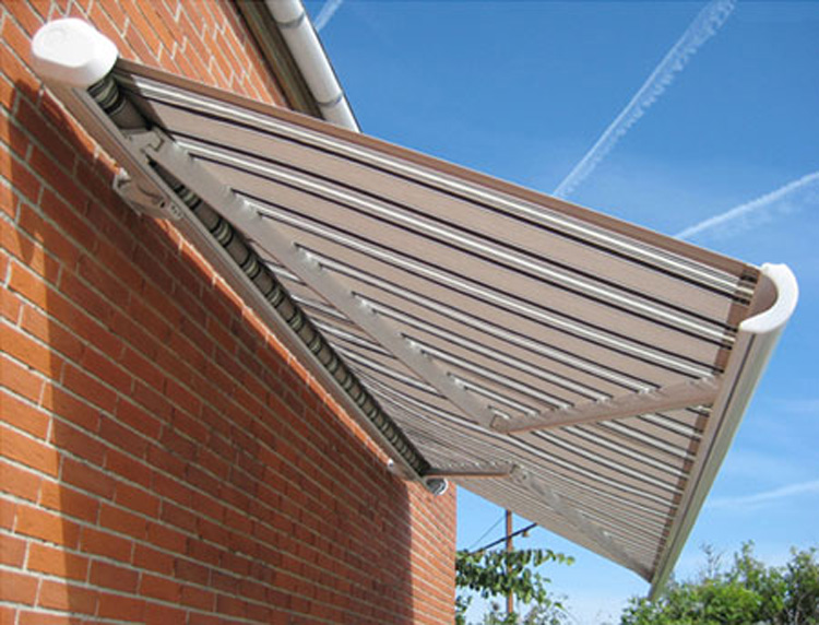 豪华全盒伸缩式电动遥控加厚铝合金雨棚天幕遮阳蓬户外曲臂遮阳棚