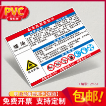 Kerosene Occupational Hazard informing Caracetone Sanchloromethane Toxic Harmful Hazardous Chemicals Factory Production Workshop Limited Space Construction Site Information Public Warning Reminder Warning Signs