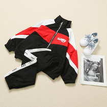 Girls Net red suit autumn 2021 New Korean version of childrens foreign style fashion childrens leisure sports two-piece set