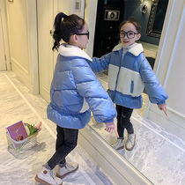 Girls winter thick cotton padded clothing 2021 New Korean children autumn winter foreign style coat coat cotton clothes fashionable childrens clothing