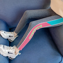 Girls foreign style autumn and winter knitted leggings 2021 New Winter Childrens stretch pants sports leisure trousers tide