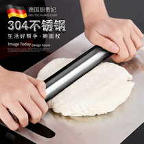 German CUGF 304 stainless steel rolling pin Solid rolling dumpling skin artifact Household rolling noodle artifact Baking tool