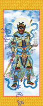 Portrait of the Four Heavenly Kings Hanging painting Buddhist temple guardian of the gods Scroll painting Taoist Dojo dedicated to the Four King Kong