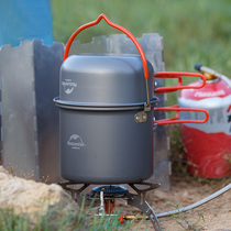 Outdoor Camping Pan With Cooker Portable Cover Pan Cutlery Picnic Hanging Pan Picnic Barbecue Field Camping Cutlery Suit