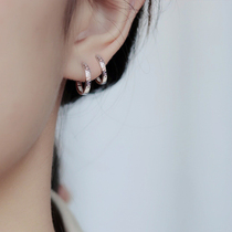 Roman numeral circle Net Red new earrings 2021 New Tide S925 sterling silver earrings earrings