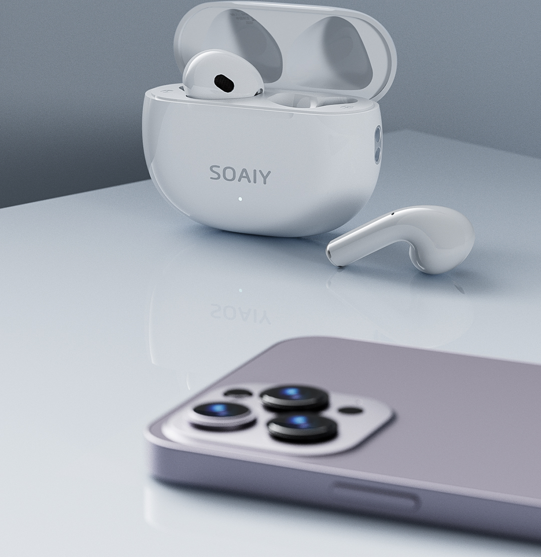 索爱sr13真无线蓝牙耳机2023新款降噪超长续航适用苹果华为小米女-优