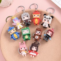 Mini world keychain doll pendant School bag blind box doll Fat flower Xiaolou toy doll Cartoon doll