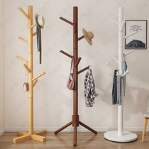 Solid Wood hanger floor-to-ceiling bedroom simple coat rack household hanger single pole storage rack