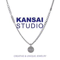 KANSAI HOMEMADE ROUND SIGNS EUROPEAN AND AMERICAN CLOTHING CHAIN HIP HOP SMALL CROWD DESIGN SENSATION TITANIUM STEEL NECKLACE INS SWEATERS COLLARBONE CHAIN