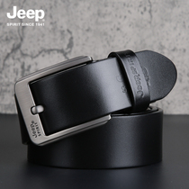 JEEP JEEP imported first layer cowhide fashion high-end atmosphere simple business casual belt belt