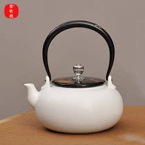 Yingge pottery kettle Handmade teapot Kettle Tea kettle Boiling teapot Boiling kettle Snow glaze persimmon