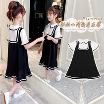 girls' dress 2022 summer new casual loose chic short sleeve Korean-style japanese college style dress