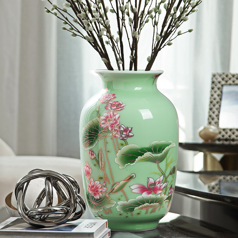 Jingdezhen ceramics vase figure in the sitting room is dried flower arranging flowers style of household act the role ofing is tasted furnishing articles manual arts and crafts