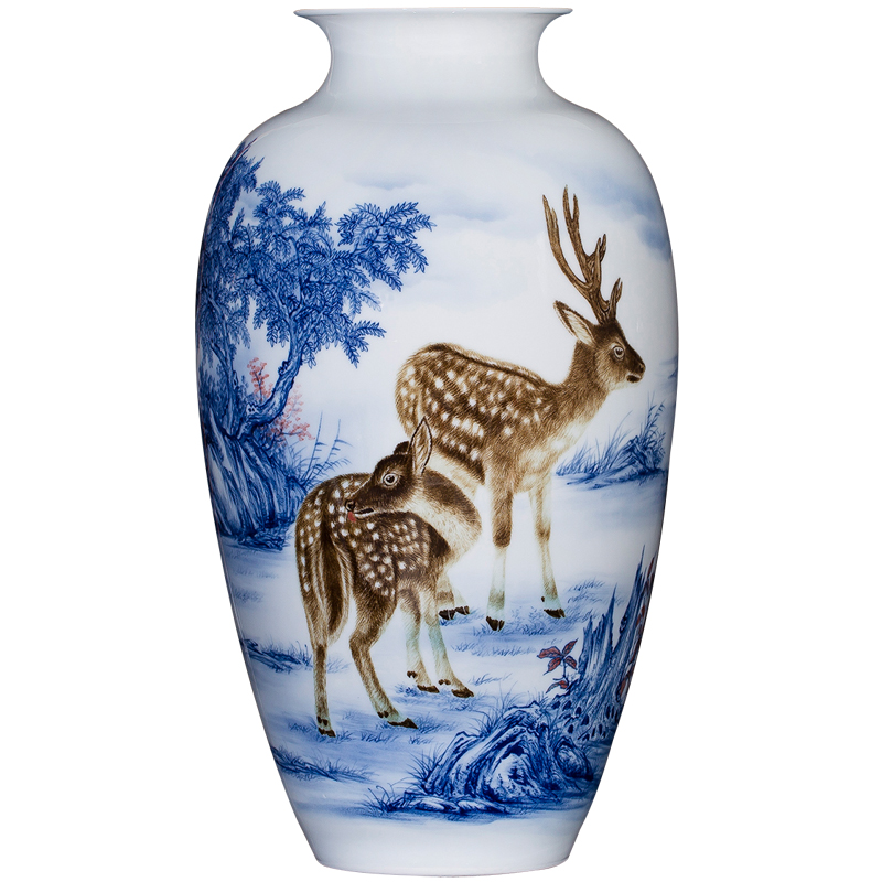 The Master of jingdezhen ceramics hand - made decorative vase furnishing articles life is music and peaceful new Chinese style household items