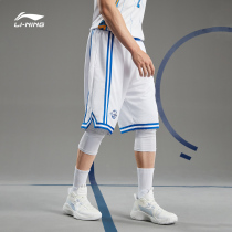 Li Ning basketball pants mens 2021 summer new shorts loose competition pants quick-dry sports five-point pants AAPR353