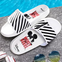 Li Ning slippers men and women couples summer hot theme splashing ink mandarin duck luminous trend outdoor sandals AGAQ023 24