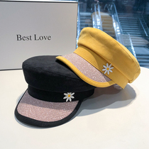 Beret female spring and autumn thin fashion Daisy star star hat Japanese British retro cap painter hat