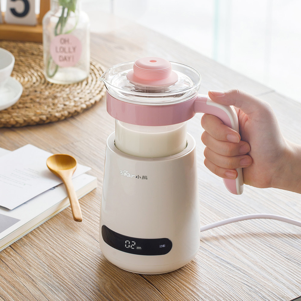 小熊养生壶便携式小型电热杯加热烧水杯煮粥神器办公室迷你电炖杯