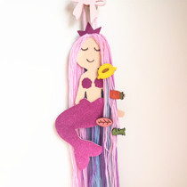 Nordic in style baby room decorated mermaid wall hanging children hair jacket hair hair clamp collection frame display frame