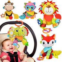 Multifunction crib hanging tooth gum appeasement doll cute animal car hanging paparazzi 0-1-year-old baby puzzle toy