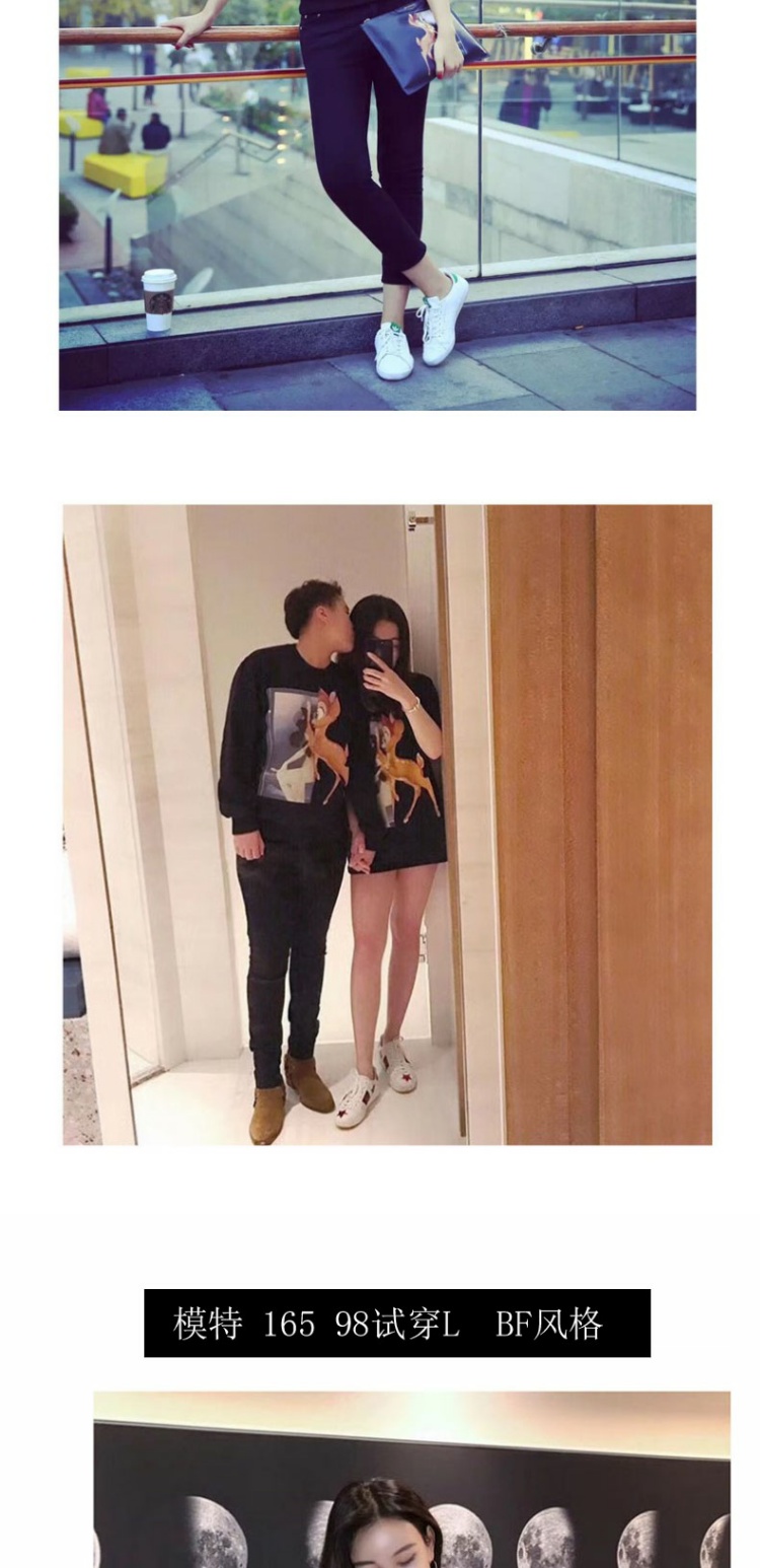 香港潮牌小鹿卫衣女潮ins2020新款秋冬男女情侣冬大码男明星同款商品详情图