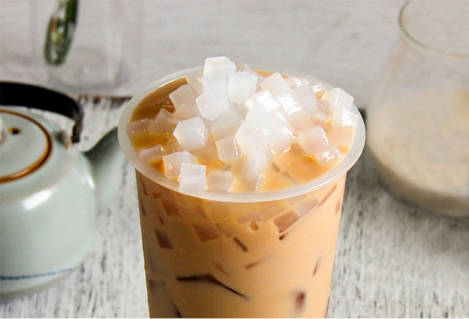 乐椰糖蜜原味椰果肉1kg果冻布丁甜品原料椰果珍珠奶茶店专用配料_小