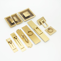 New Chinese pure copper cabinet door handle wardrobe cabinet drawer pull handle Xuanguan pull-ring handle pendant retro round handle