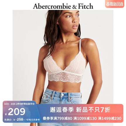 Abercrombie&Fitch女装 蕾丝三角式胸衣 303110-1 AF-tmall.com天猫 Abercrombie&Fitch女装 蕾丝三角式胸衣 303110-1 AF-tmall.com天猫