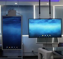 43 43 inch 55 inch 65 inch smart shop window advertising machine single sided screen hanging bank display screen glass electronic card