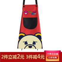 Advertising fabric waterproof apron cute creative apron cartoon personality print bear apron
