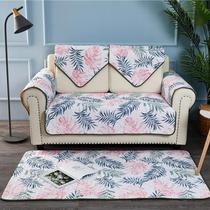 Fabric cotton sofa cushion seat special clearance sofa towel non-slip four seasons general modern simple cotton set northern Europe