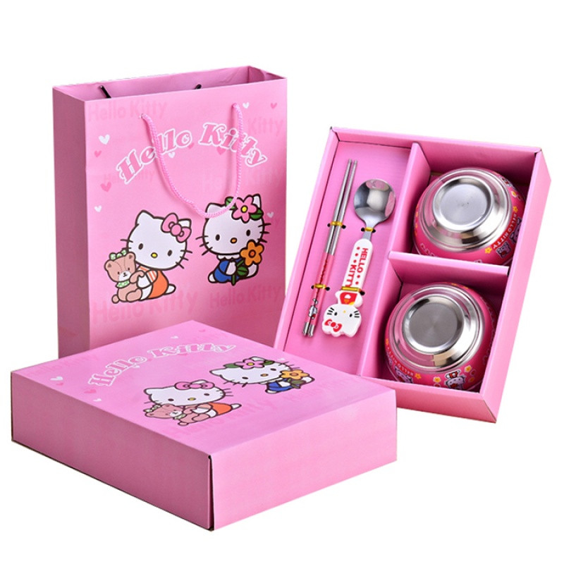 Stainless steel 2-3-4-5-6 years old children tableware suit to eat baby children eating the food from express cartoon run out