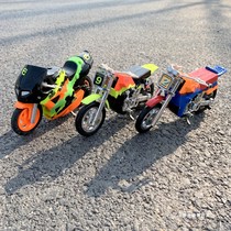 Childrens toy motorcycle simulation alloy plastic model decoration pull line can run can stand boy race locomotive