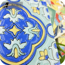 Spanish Stairs Blend Non-Slip Cement Floor Tiles Colorful Thangka Flower Tile Kitchen Tile 100