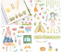 Kindergarten Growth Manual Archive Material Cartoon Stickers Primary School Students Hands Scribe Baby Album Cute Decoration Sticker