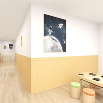 Bamboo fiber kindergarten wall skirt ecological wood siding waterproof wall decoration board green wood ceiling board material