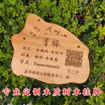 Professional customized solid wood listing trees introduction cards personality creative wooden doorplates