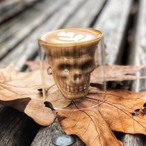 Net red ins tide brand death skull coffee cup exported to the United States insulated modeling rock latte cup Crystal glass