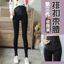 women's high waist retractable belly leggings autumn winter fleece thickened inside and outside tight warm cotton pants elastic slim long pants